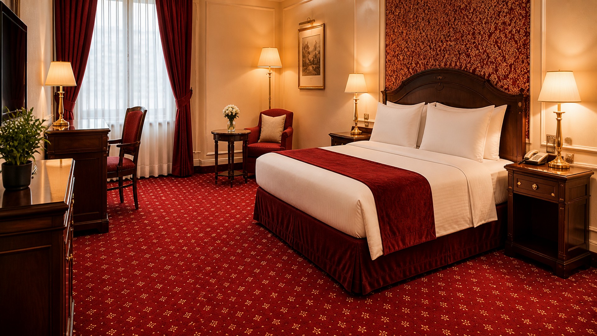 Montaj mochetă în cameră de hotel, soluție durabilă pentru spații de cazare